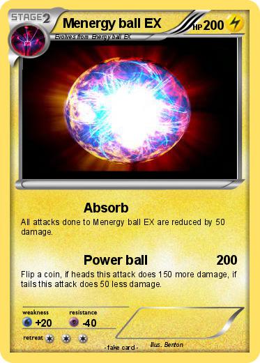 Pokemon Menergy ball EX