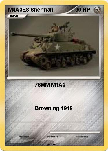 Pokemon M4A3E8 Sherman