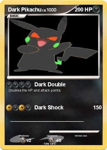 Pokemon Dark Pikachu