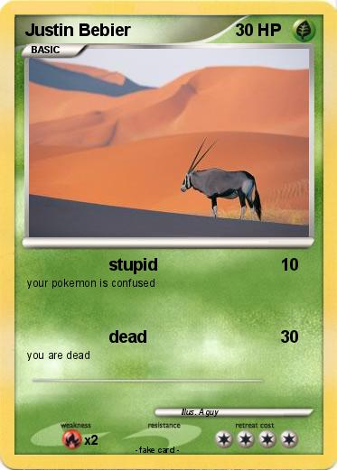 Pokemon Justin Bebier