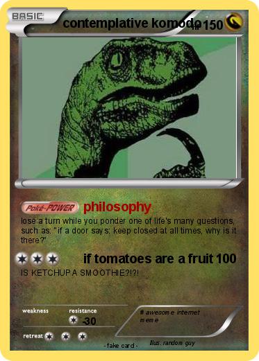 Pokemon contemplative komodo