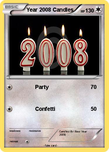 Pokemon Year 2008 Candles