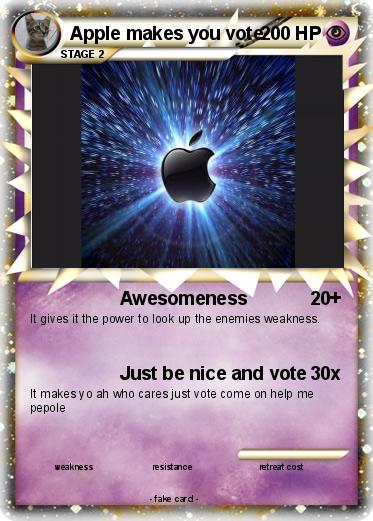 Pokemon Apple makes you vote