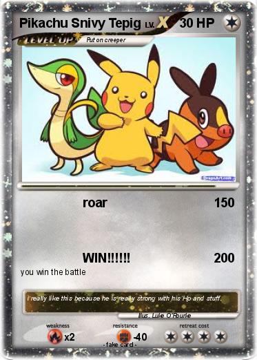 Pokemon Pikachu Snivy Tepig