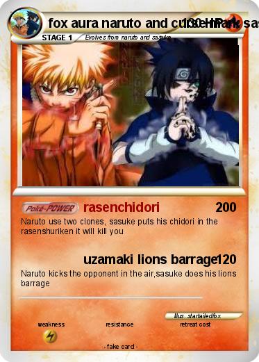 Pokemon fox aura naruto and curse mark sasuke
