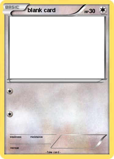 Pokemon blank card