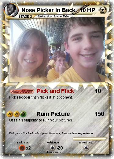 Pokemon Nose Picker In Back Pokemon Nose Picker In Back