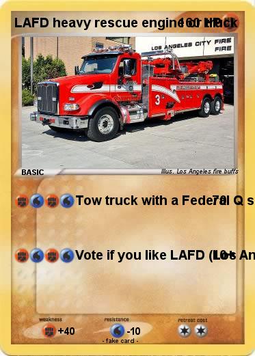 Pokemon LAFD heavy rescue engine or truck