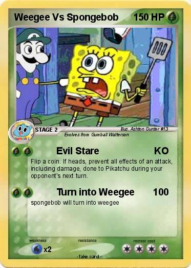 Pokemon Weegee Vs Spongebob Pokemon Weegee Vs Spongebob
