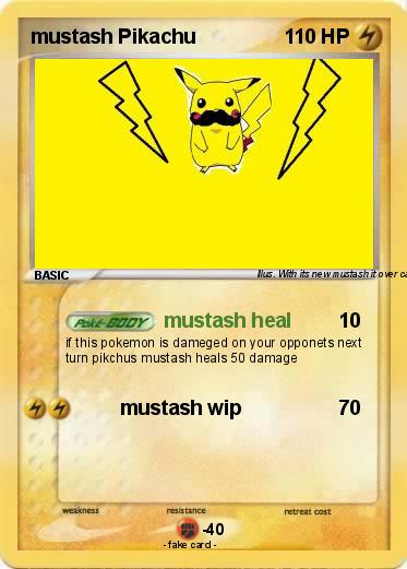 Pokemon mustash Pikachu