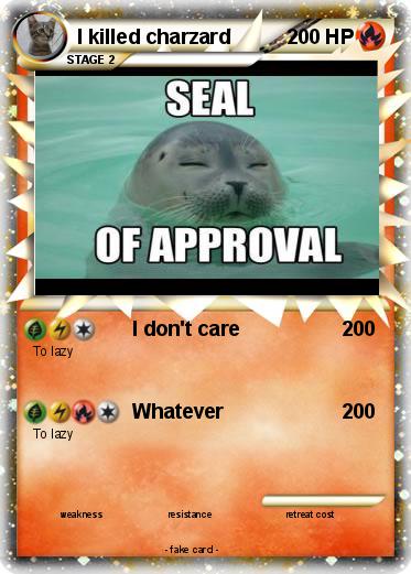 Pokemon I killed charzard