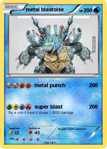 Pokemon metal blastoise