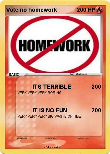 Pokemon Vote no homework