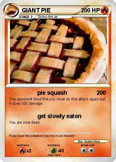 Pokemon GIANT PIE