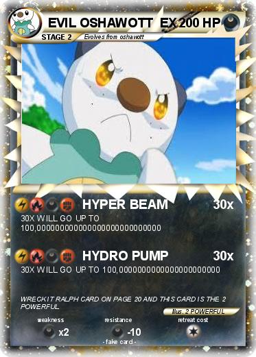 Pokemon EVIL OSHAWOTT  EX