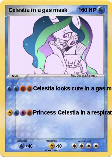 Pokemon Celestia in a gas mask