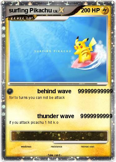 Pokemon surfing Pikachu