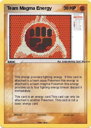 Pokemon Team Magma Energy