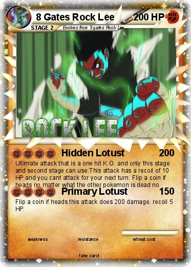 Pokemon 8 Gates Rock Lee
