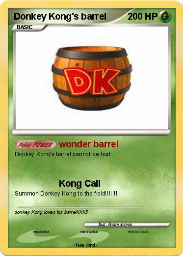 Pokemon Donkey Kong's barrel