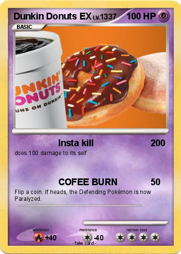 Pokemon Dunkin Donuts EX