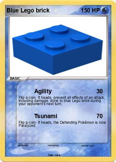 Pokemon Blue Lego brick