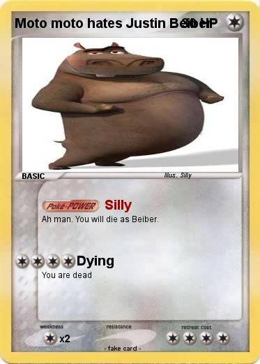 Pokemon Moto moto hates Justin Beiber