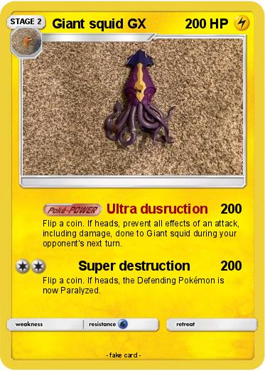Pokemon Giant squid GX