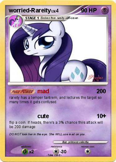 Pokemon worried-Rareity