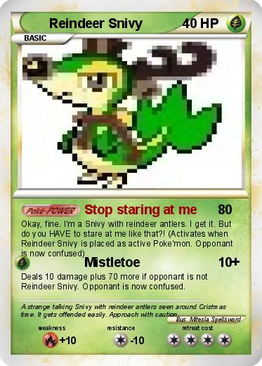Pokemon Reindeer Snivy