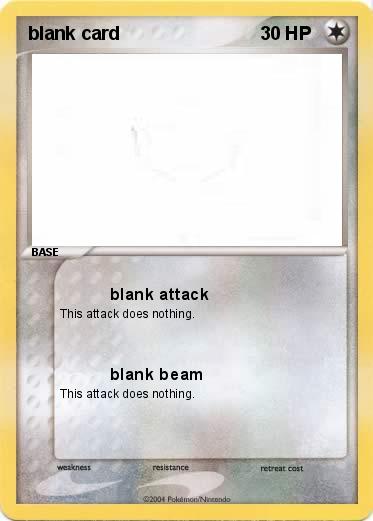 Pokemon blank card