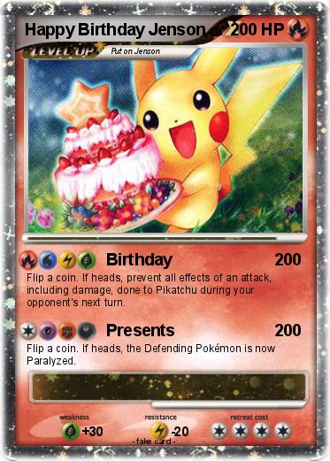 Pokemon Happy Birthday Jenson