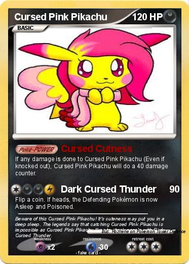 Pokemon Cursed Pink Pikachu