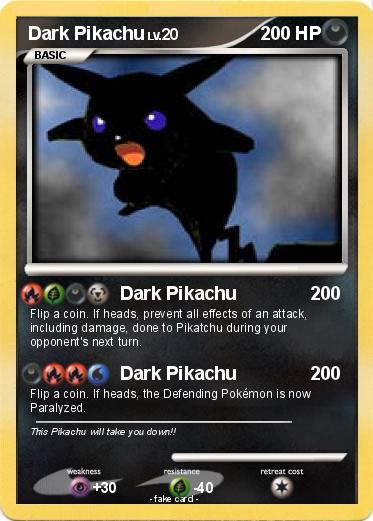 Pokemon Dark Pikachu