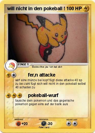 Pokemon will nicht in den pokeball !