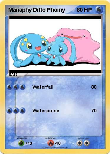 Pokemon Manaphy Ditto Phoiny