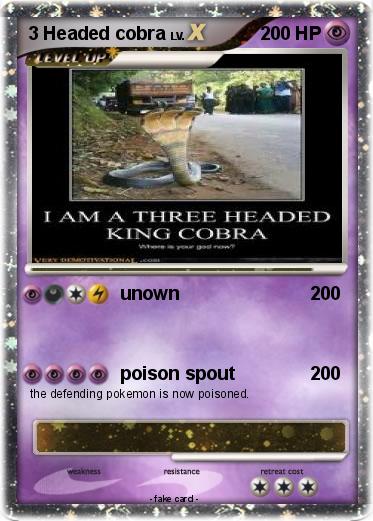 Pokemon 3 Headed cobra