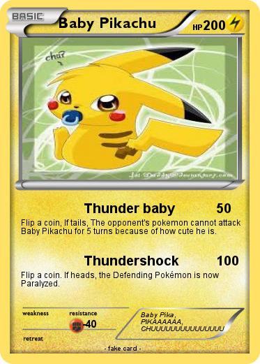 Pokemon Baby Pikachu