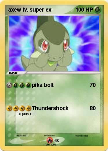 Pokemon axew lv. super ex