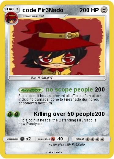 Pokemon code Fir3Nado