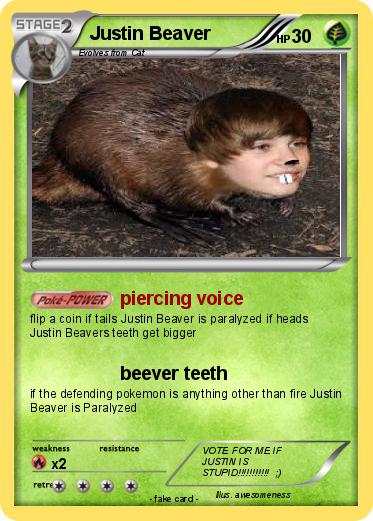 Pokemon Justin Beaver