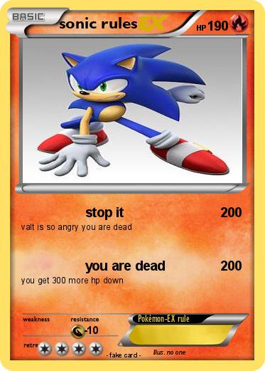 Pokemon sonic rules