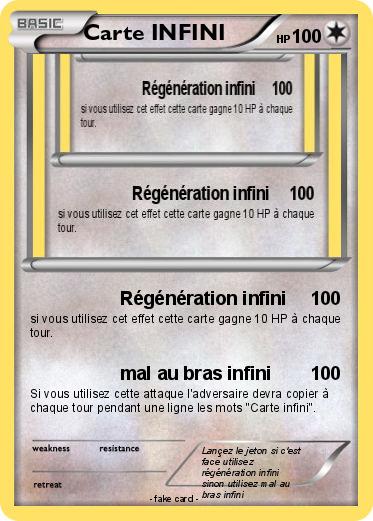 Pokemon Carte INFINI