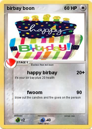 Pokemon birbay boon