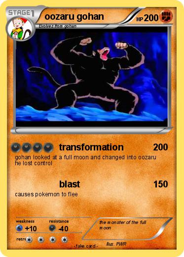 Pokemon oozaru gohan
