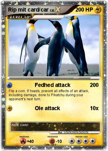 Pokemon Rip mit card/car