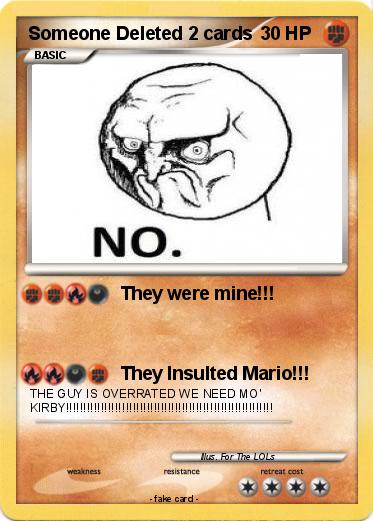 Pokemon Someone Deleted 2 cards