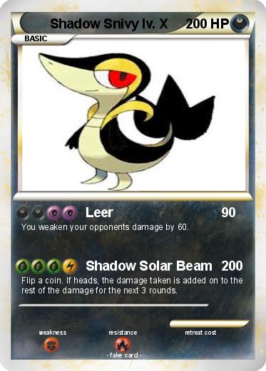 Pokemon Shadow Snivy lv. X