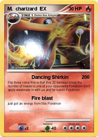 Pokemon M.  charizard  EX