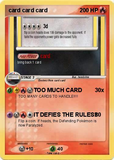 Pokemon card card card